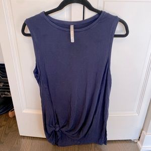 Dark Blue Loose Workout Top